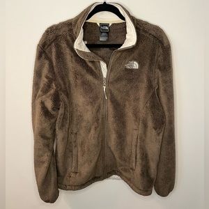 The North Face Women’s Large Brown Cream Sherpa Full Zip